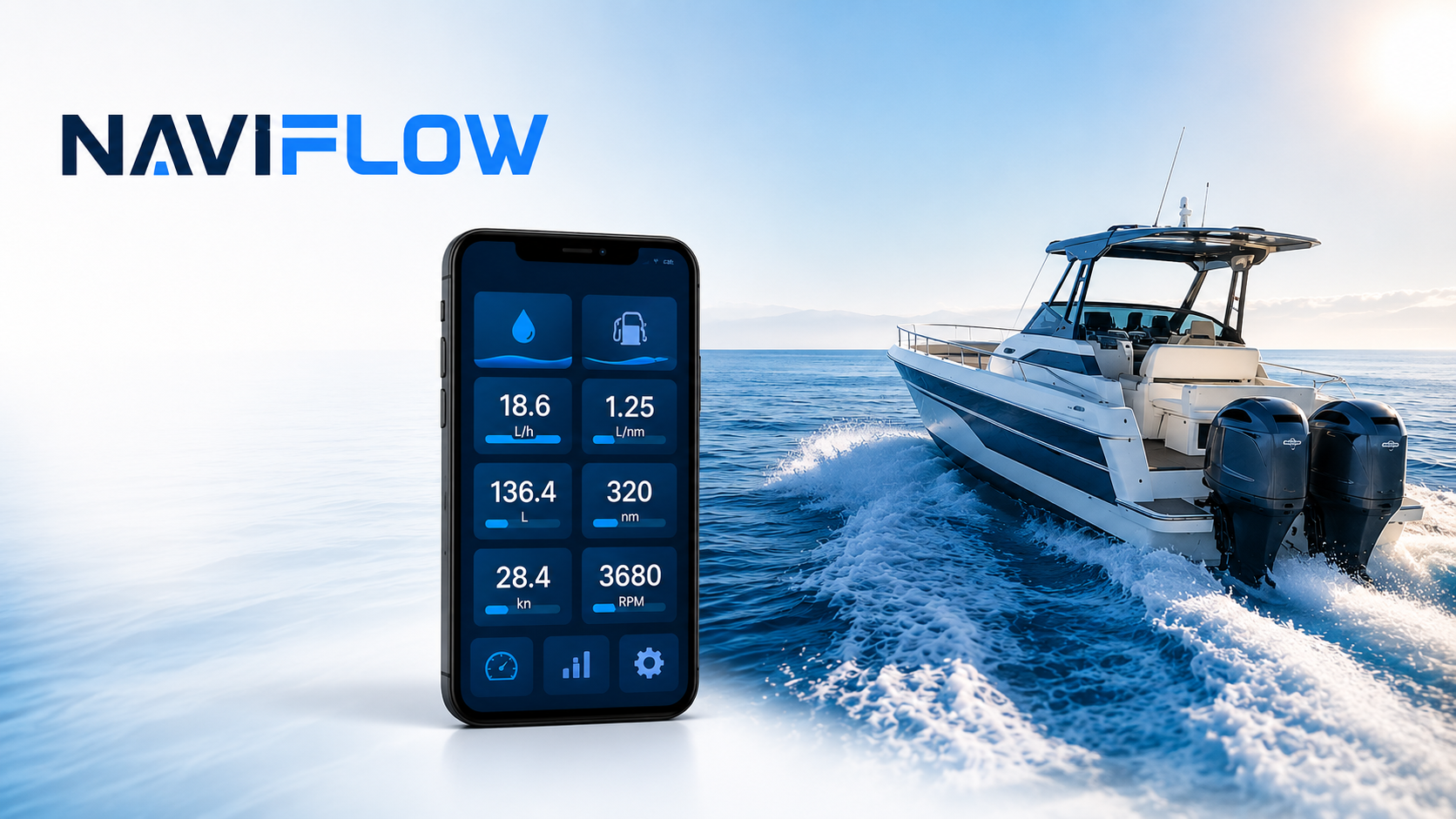 NaviFlow flussometro nautico per monitorare i consumi della barca in tempo reale